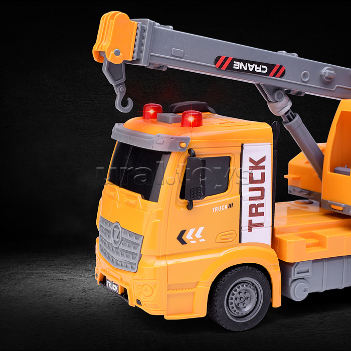 Машина "Автокран" на батарейках, в коробке