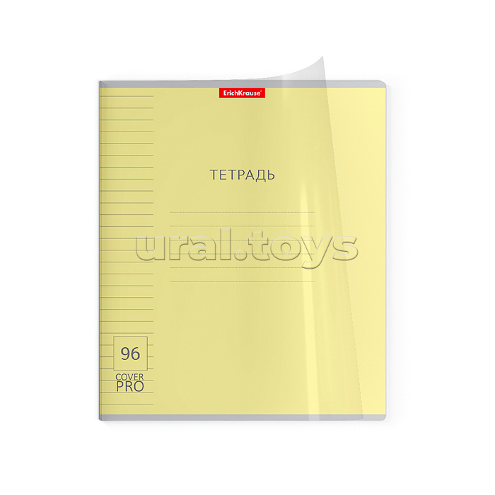 Тетрадь 96л. линейка, Классика CoverPrо, с пластиковой обложкой на скобе, ассорти, А5