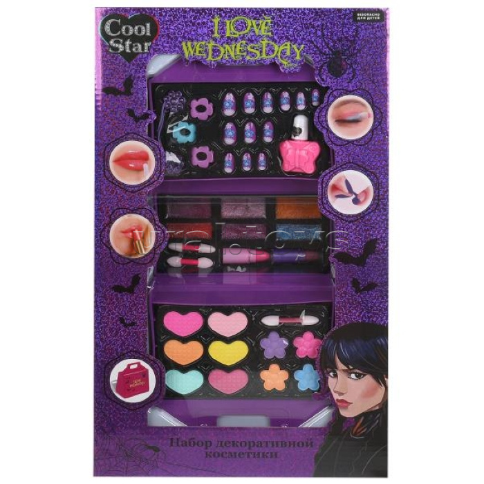 Косметика для девочек тени для век, помада, лак для ногтей, блеск для губ, ногти Cool Star