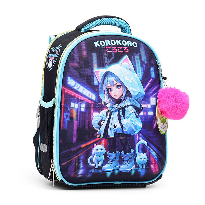 Рюкзак "Junior. Korokoro" школьный жесткий 35x27x13 см (14 л) вес 800 г, 1 отделение на молнии с разделителями для учебников, с органайзером, 1 отделение для формата A4, 2 боковых кармана сеточкой на резинке, эргономичная формоустойчивая спинка с двойной Рюкзак "Junior. Korokoro" школьный жесткий 35x27x13 см (14 л) вес 800 г, 1 отделение на молнии с разделителями для учебников, с органайзером, 1 отделение для формата A4, 2 боковых кармана сеточкой на резинке, эргономичная формоустойчивая спинка с двойной