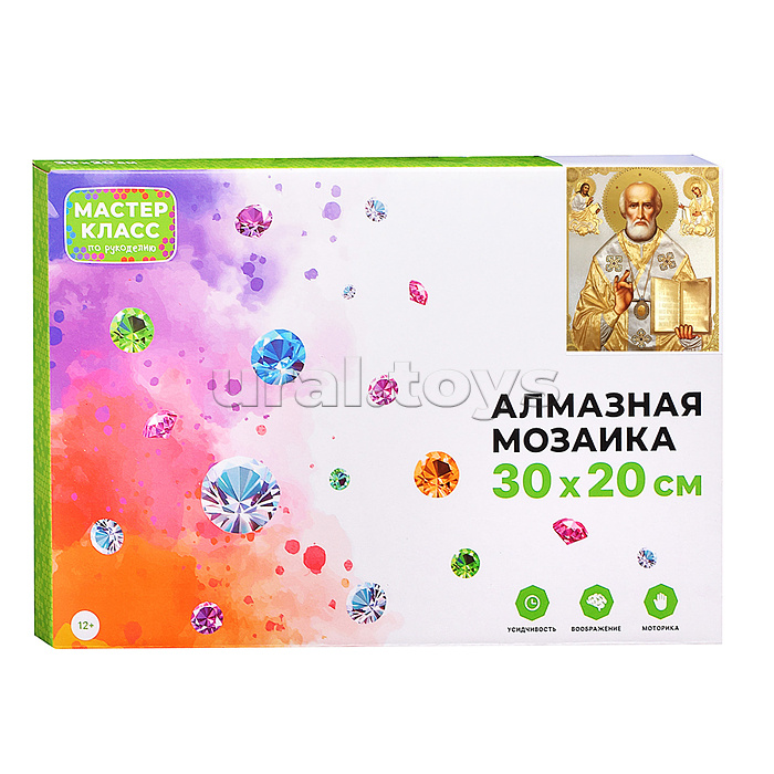 Мозаика алмазная "Икона. Николай Чудотворец" 20*30см.