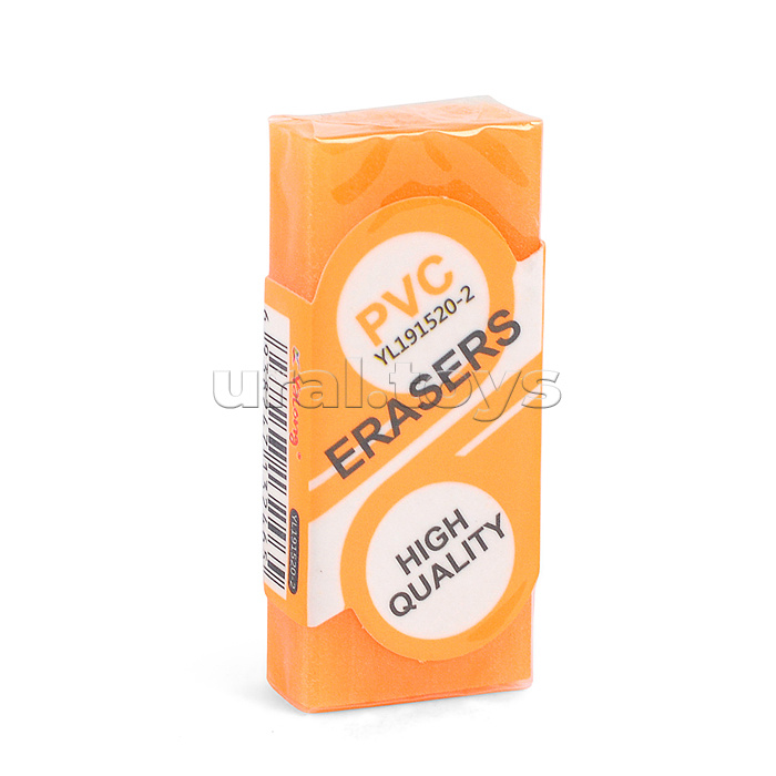 Ластик "Candy color" синтетический каучук, прямоугольный, ПВХ, цвет ассорти, 44х20х10мм