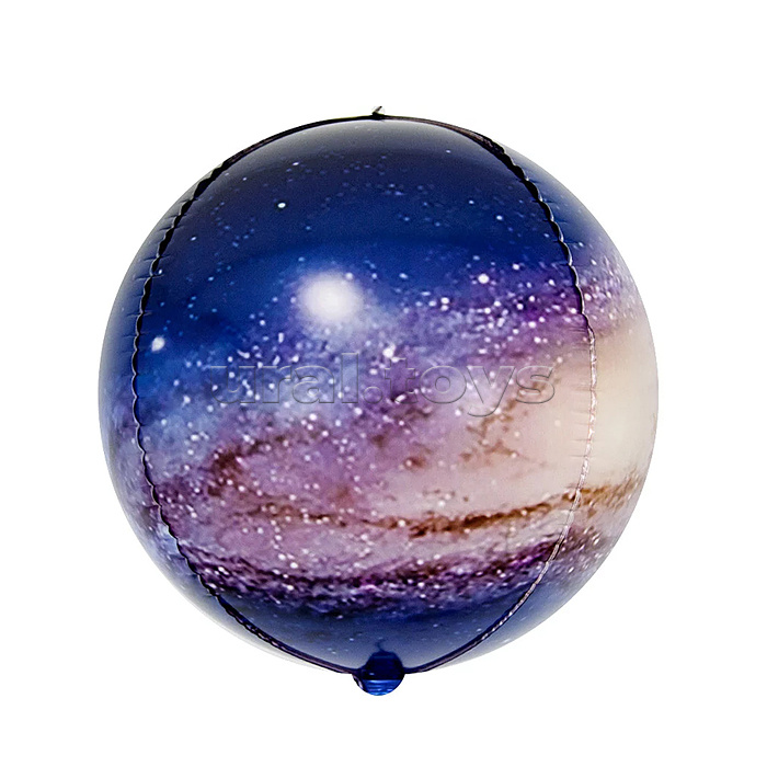 Шар 3D (24''/61 см) Сфера, Космос, 1 шт. в уп. (цв.этик.)