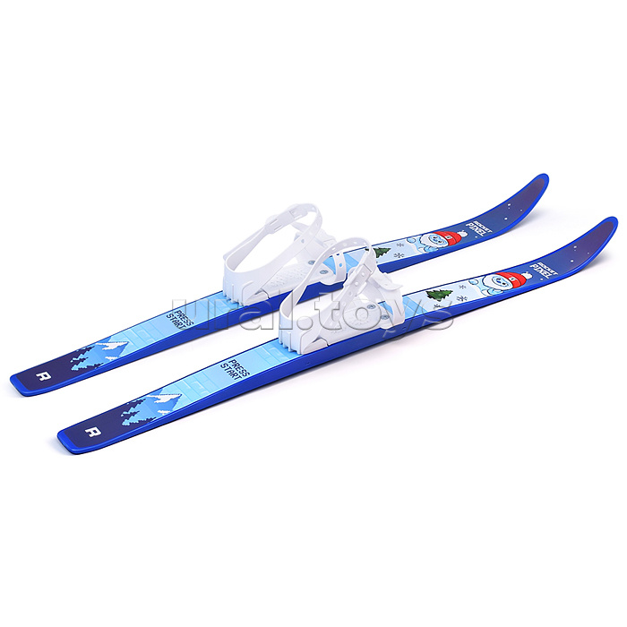 Лыжи детские "Снежный склон" ROCKET SKI KIDS 75/75 см, универсальное крепление, с палками