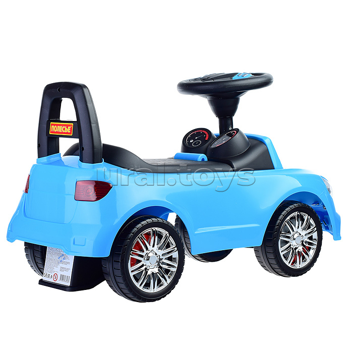 Каталка-автомобиль "SuperCar" №3 со звуковым сигналом (голубая)