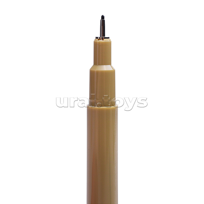 Набор ручек капиллярных "ART" 04 шт, d=0,1, 0,3, 0,5, 0,8 мм, чернила - черные перманентные, круглый корпус, металлический клип, пишущий узел в металлической обойме, в пластиковой коробке