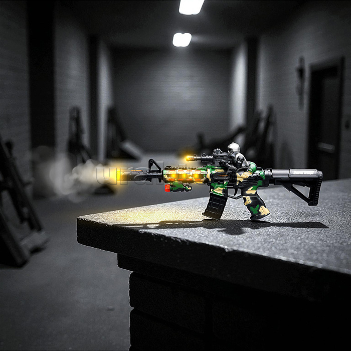 Автомат "Космическая атака" (свет, звук) на батарейках, в коробке