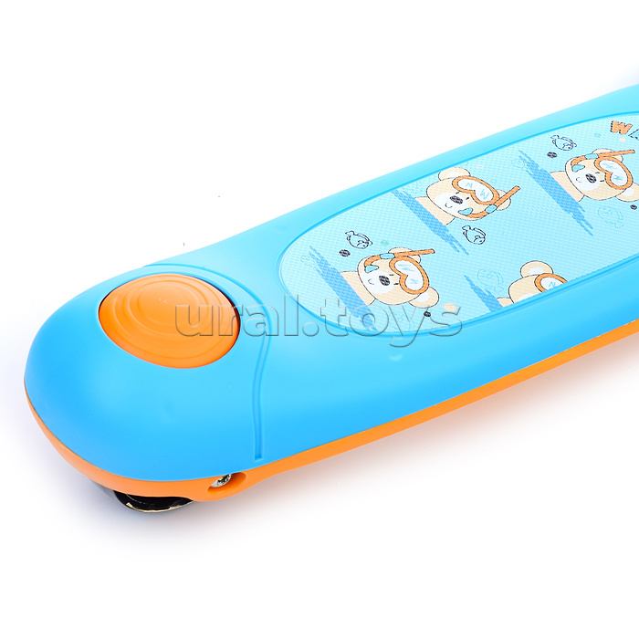 Самокат 3-х кол., синий, PU, ABEC 7, в коробке