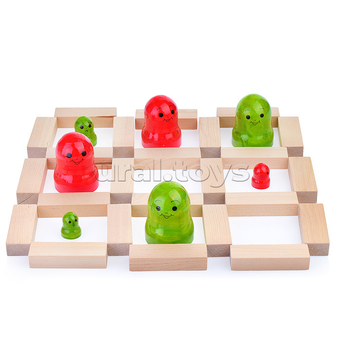 Набор игр 3 в 1 "Нескучные Крестики-нолики, Мини-башня, Домино"