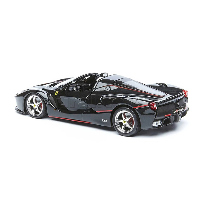 DIY машинка с отверткой die-cast LaFerrari Aperta, 1:24,  чёрная, открывающиеся двери