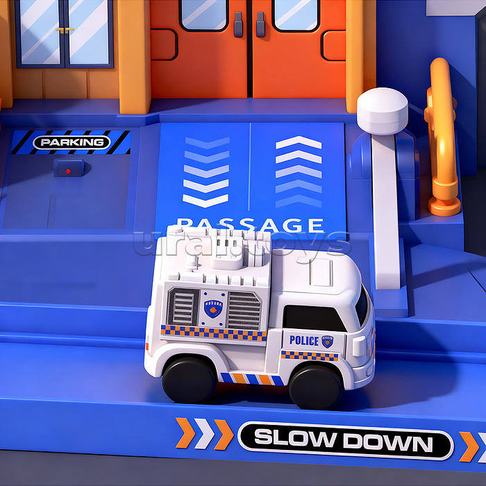 Парковка "Служебный паркинг" (свет, звук, 3 металл машины, самолет) в коробке