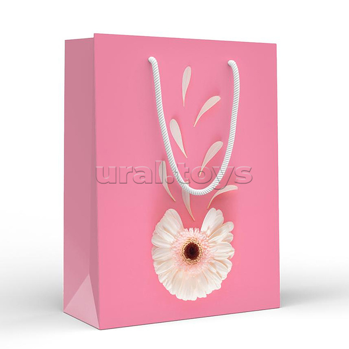 Пакет подарочный "Гербера с лепестками"
