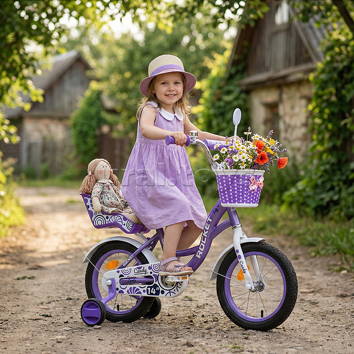 Велосипед 14" Rocket Candy, цвет фиолетовый