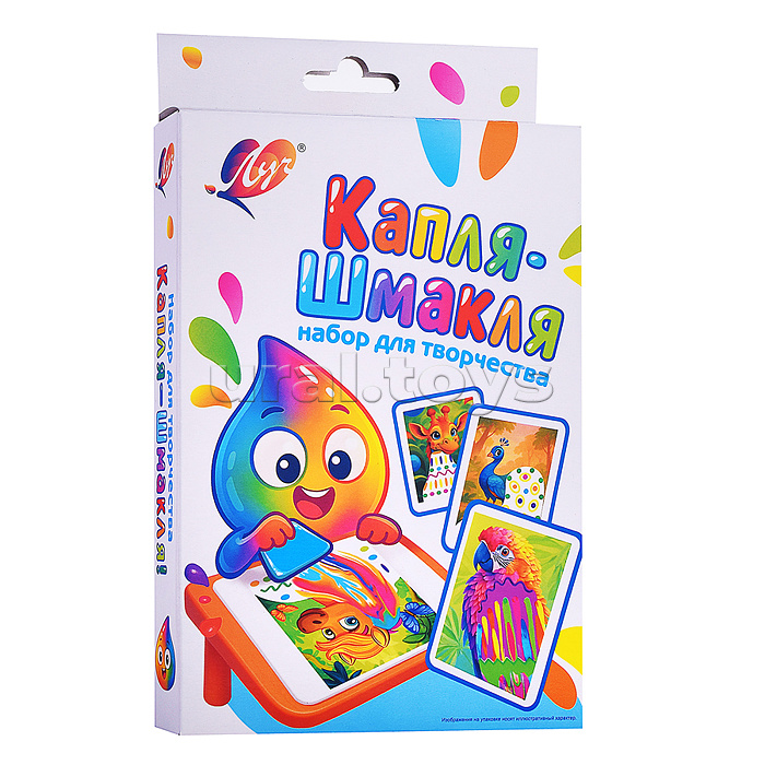 Набор с красками 6 цветов "Капля-Шмакля"