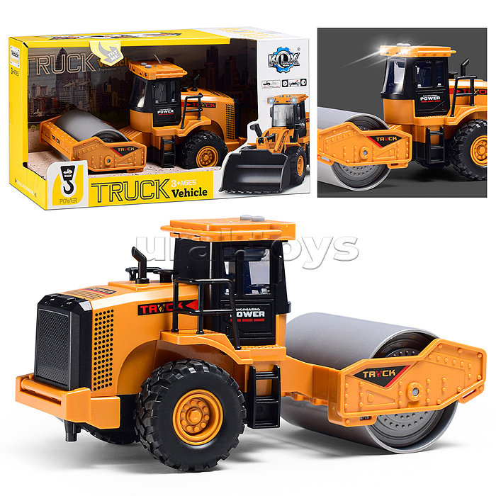 Машина "Каток 2" 1:43 (свет,звук)  в коробке