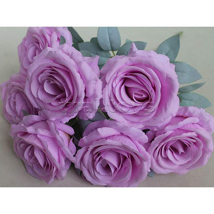 Алмазная мозаика 15х20 "Фиолетовые розы" (9 цв.)