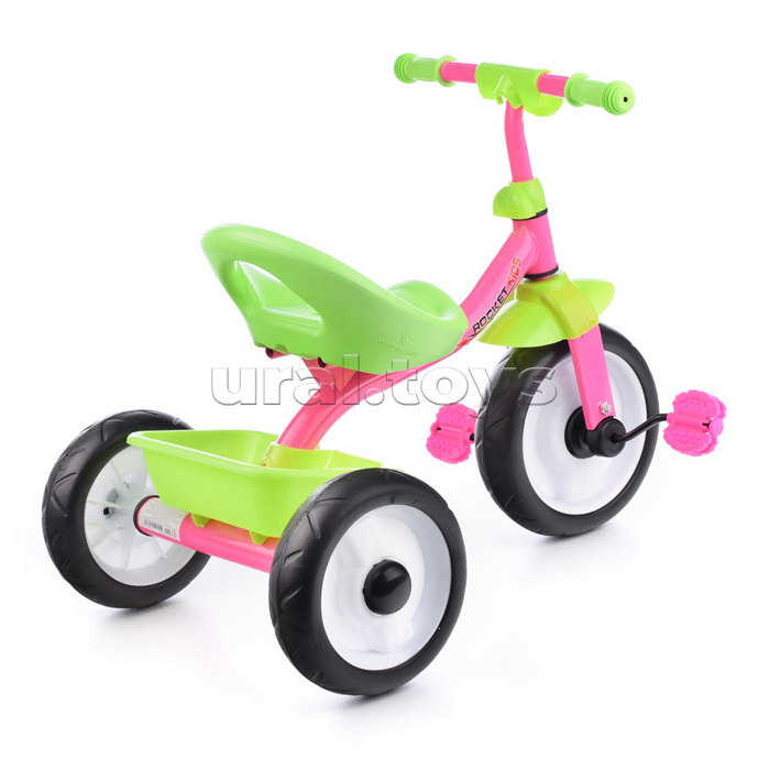Велосипед  3-х колесный, салатово/розовый