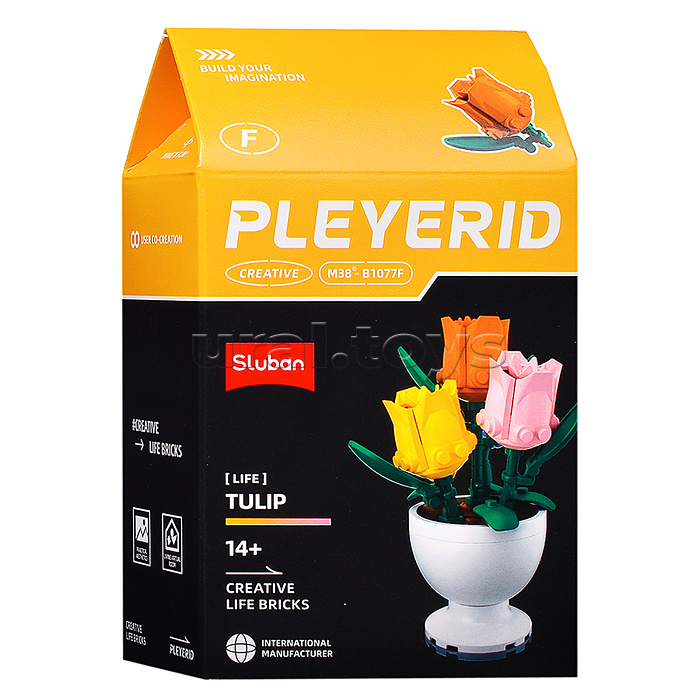 Конструктор "Цветы в горшке" в ассортименте, (упак. 6шт.) в коробке