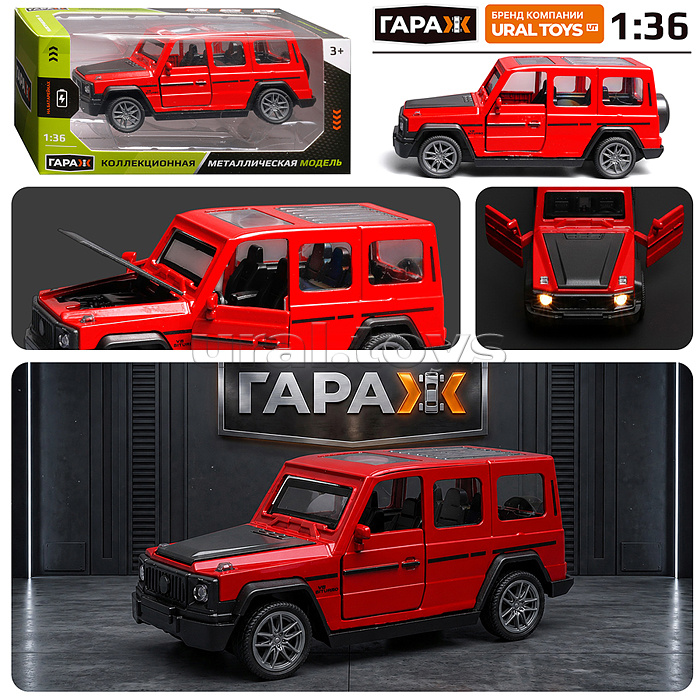 Машина "Ветер драйв" 1:36 (свет, звук, откр двери, металл) в коробке (цвет красный)