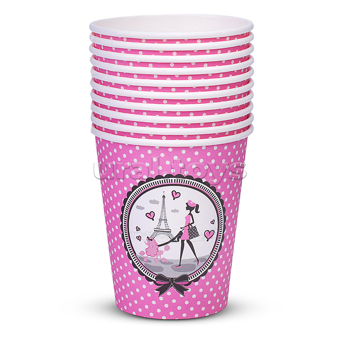 Набор посуды одноразовой "Париж" стаканы (10 шт)