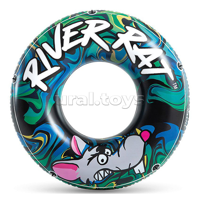 Круг для плавания River Rat, d=122 см, от 9 лет, 68209NP INTEX Круг для плавания River Rat, d=122 см, от 9 лет, 68209NP INTEX