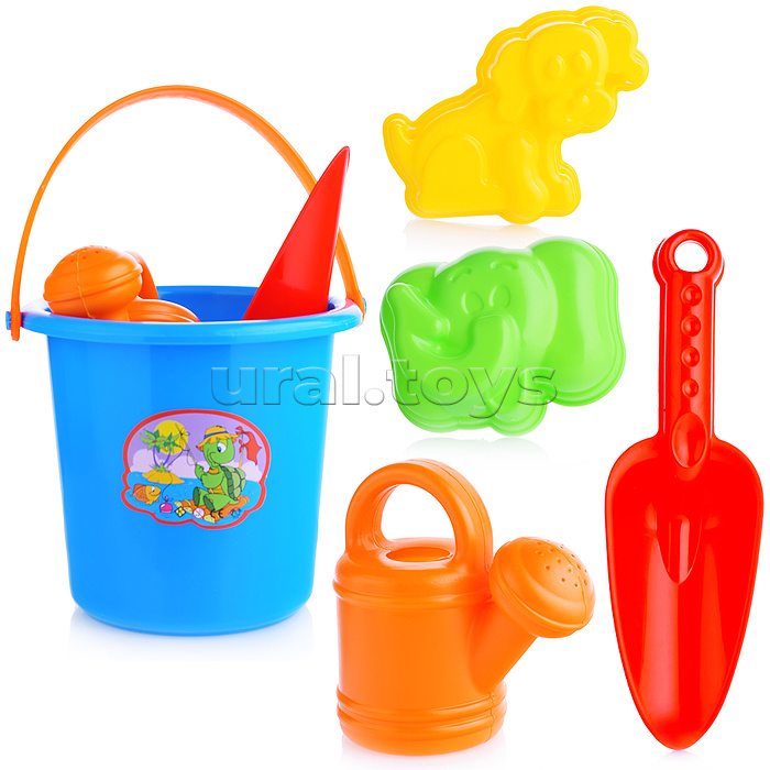 Комплект "Большой" совок+2 формочки с лейкой мал