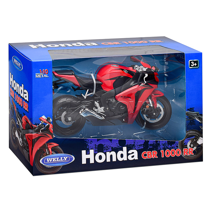 Мотоцикл 1:10 Honda CBR 1000 RR 2009, красный Мотоцикл 1:10 Honda CBR 1000 RR 2009, красный