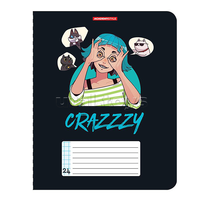 Тетрадь 24л А5 клетка "Девушки с питомцами" Тетрадь 24л А5 клетка "Девушки с питомцами"