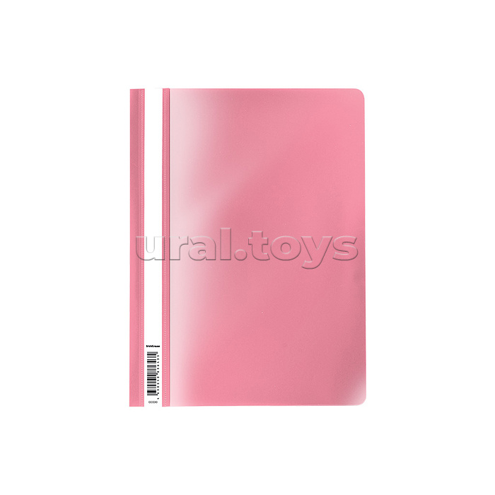 Папка-скоросшиватель пластиковая Diagonal Pastel, A4, розовый