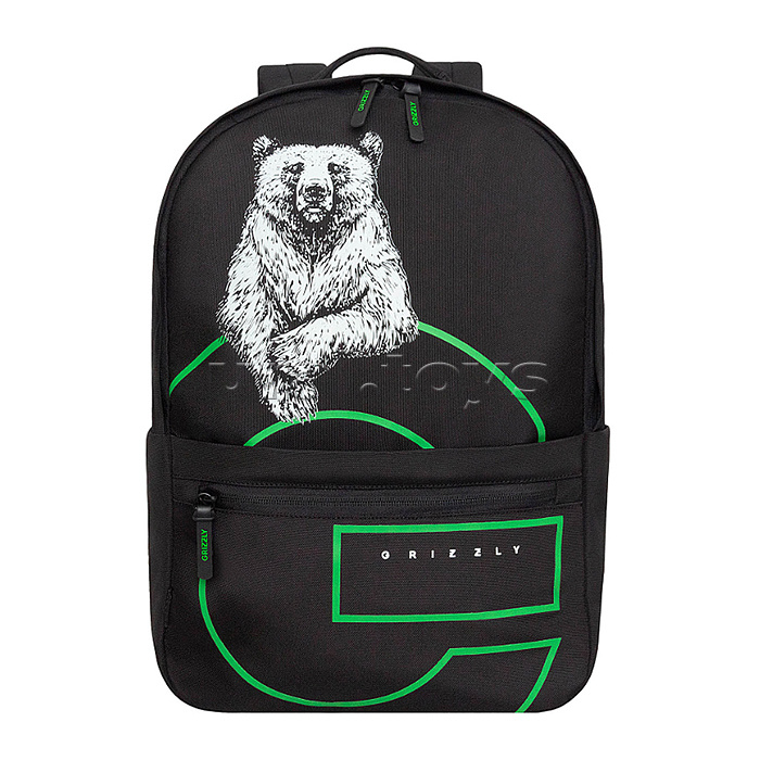 Рюкзак (/2 черный - салатовый)