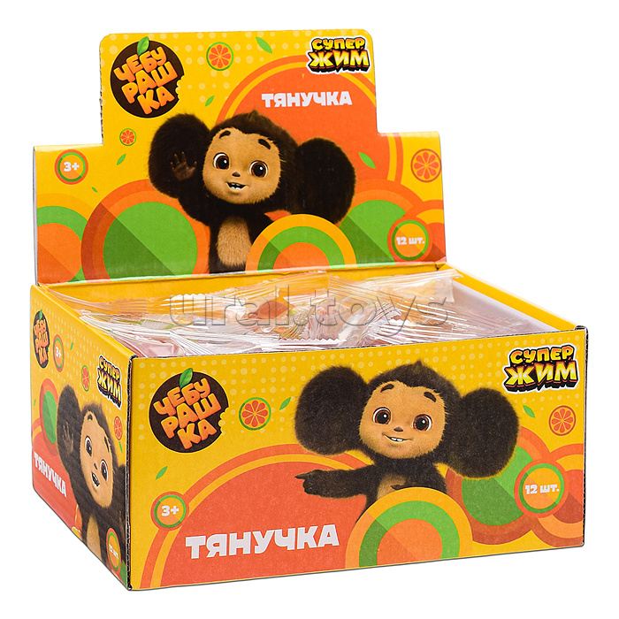 Игрушка-антистресс тянучка, без наполнения, дисплей "Чебурашка" Супер Жим Игрушка-антистресс тянучка, без наполнения, дисплей "Чебурашка" Супер Жим