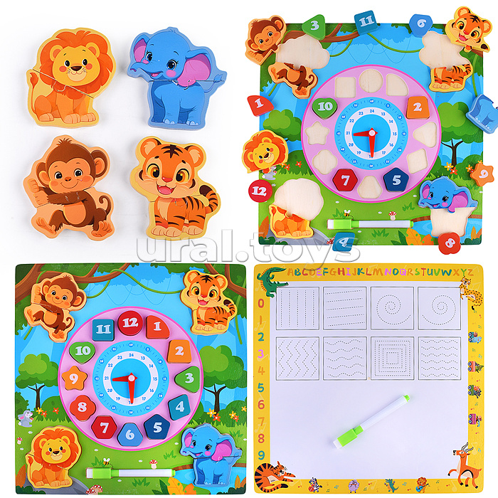 Пазл-вкладыш "Изучаем время. Африка"