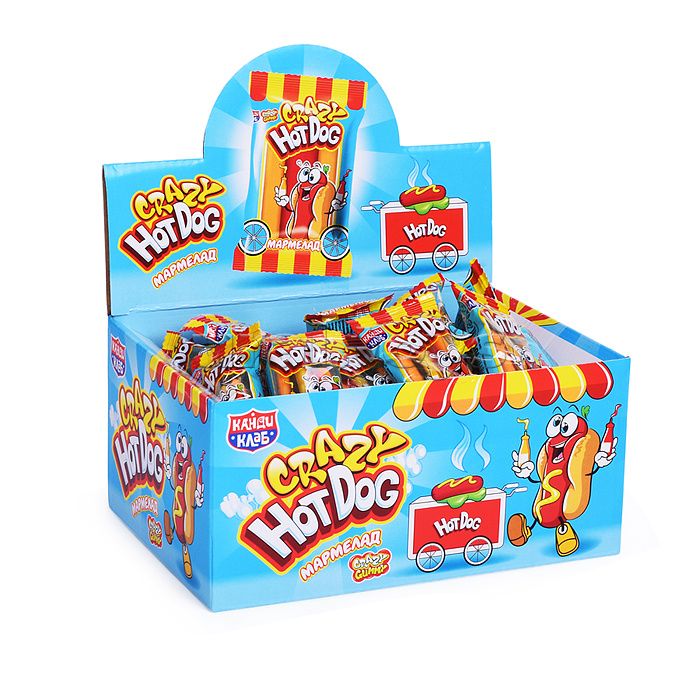 Мармелад "Crazy HOT DOG" 10гр*48шт