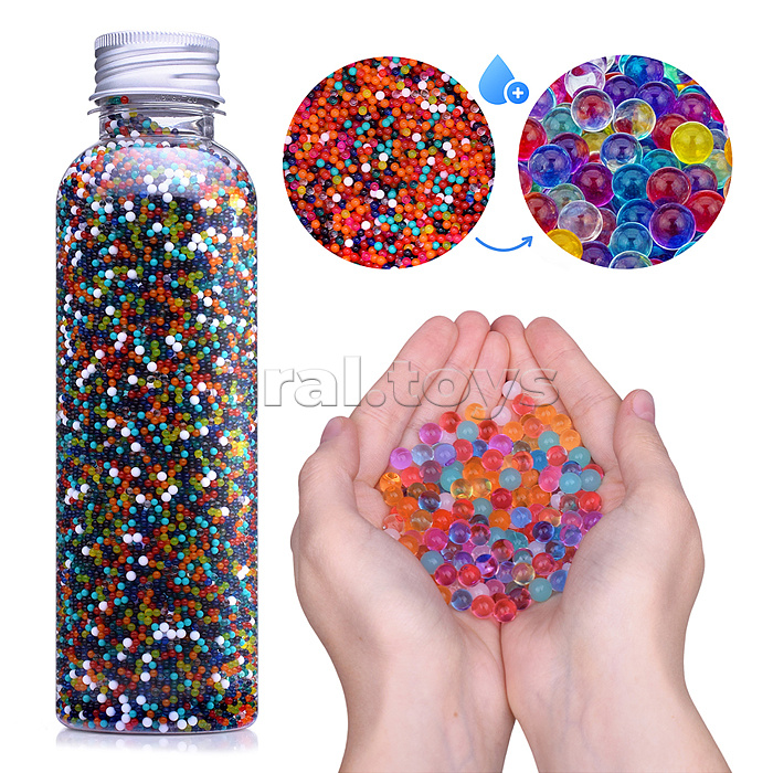 Пули водные, цвет микс, 7-8 мм, в бутылке