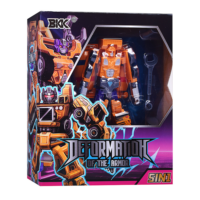 Робот трансформирующийся в спец технику, в коробке