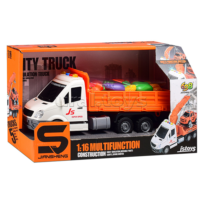 Машина "Фруктовый путь" 1:16 (свет, звук) в коробке