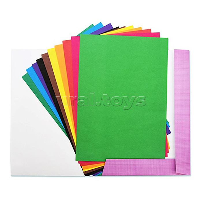 Бумага цветная двухсторонняя А4, 10 л., 10 цв."Набережная"