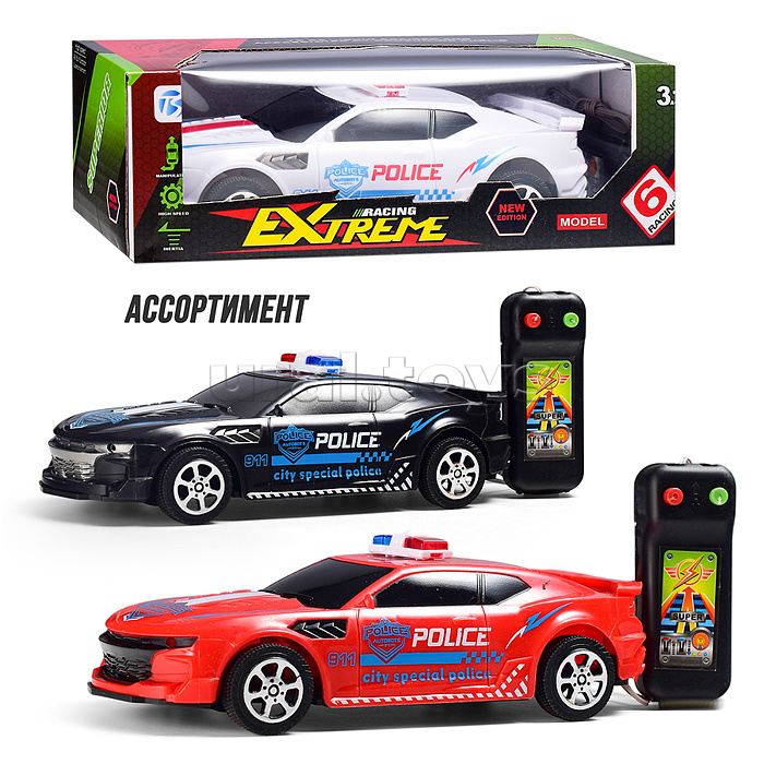 Машина "Экстрим" п/у, в коробке (чёрная, красная, белая)