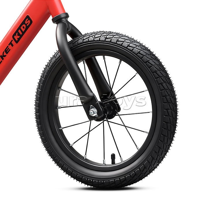 Беговел 14" Rocket R0045NEW-RD, колеса надувные, цвет красный