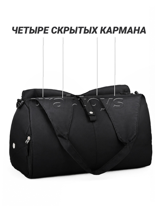 Сумка спортивная (текстиль) цвет черный