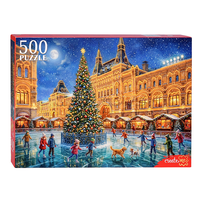 Пазлы 500 "Новогодний каток"