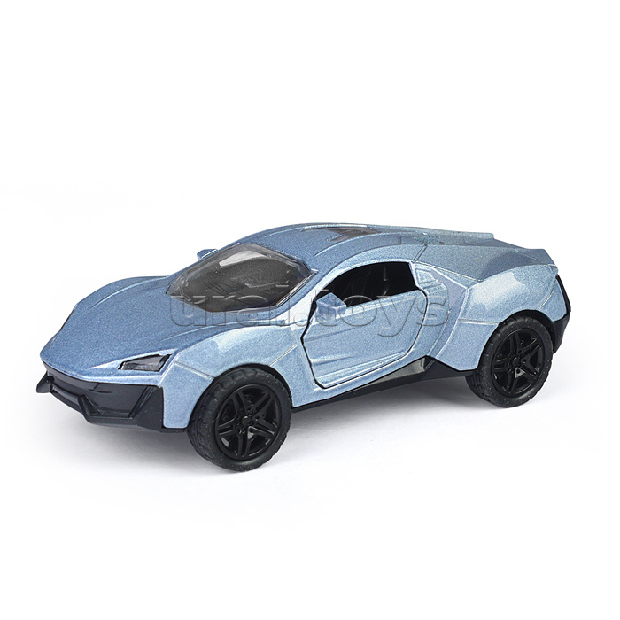 Серебристая инерционная машинка die-cast, 1:32, открывающиеся двери Серебристая инерционная машинка die-cast, 1:32, открывающиеся двери