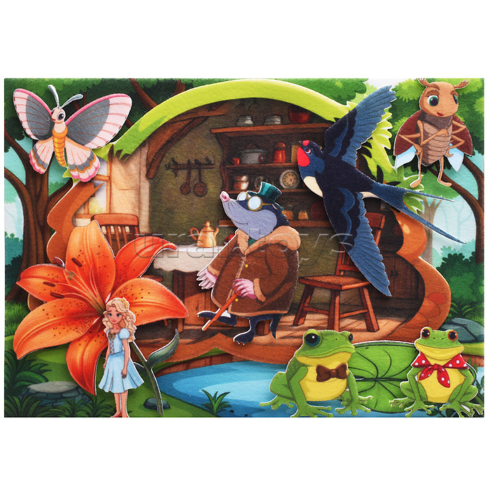 Дюймовочка, фетр