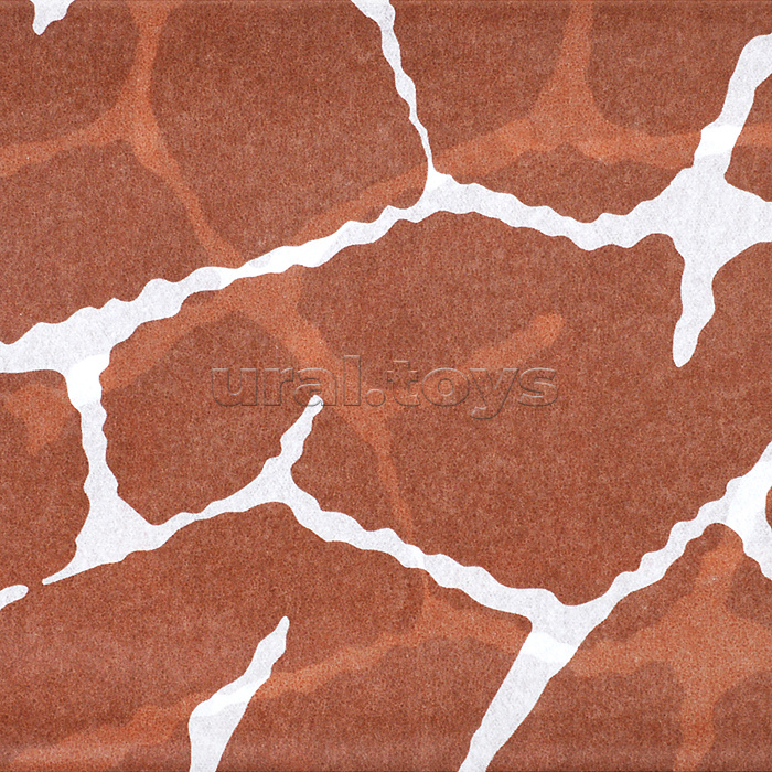 Бумага тишью c орнаментом. Паттерн жирафа" 50x70 см, 17 г/м², 5 л, пластиковый пакет с европодвесом