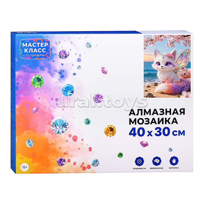 Мозаика алмазная "Лисичка под сакурой" 30*40 см