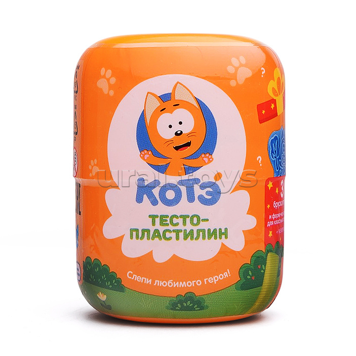 Набор для детской лепки "Тесто-пластилин 3 цвета. Котенок Котэ"
