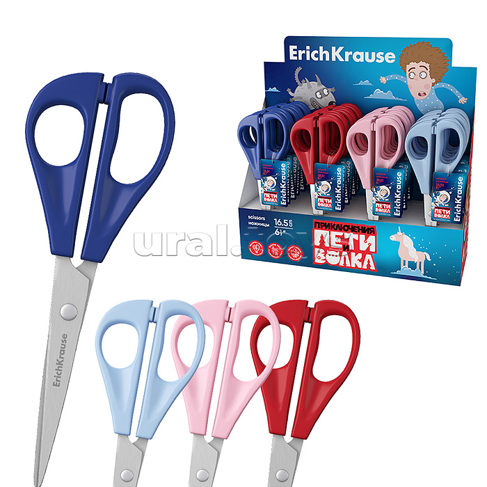 Ножницы Приключения Пети и Волка, 16.5см, ассорти (в дисплее по 24 шт.)