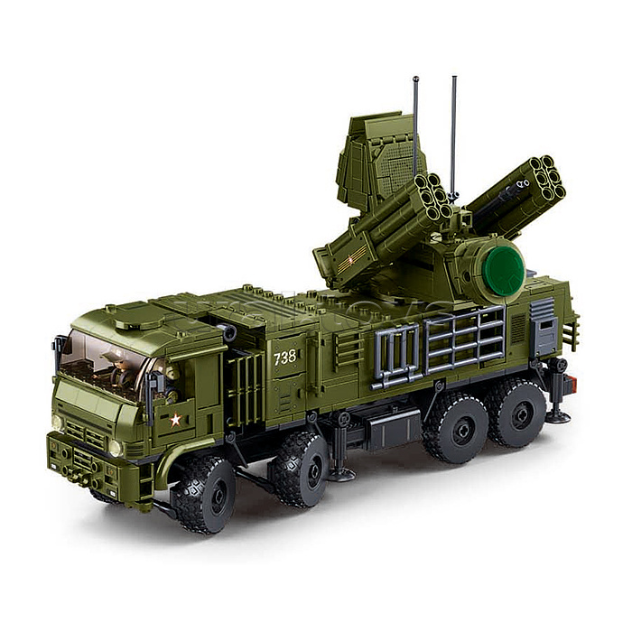 Конструктор "Военный автомобиль Панцирь" (659 дет.) в коробке