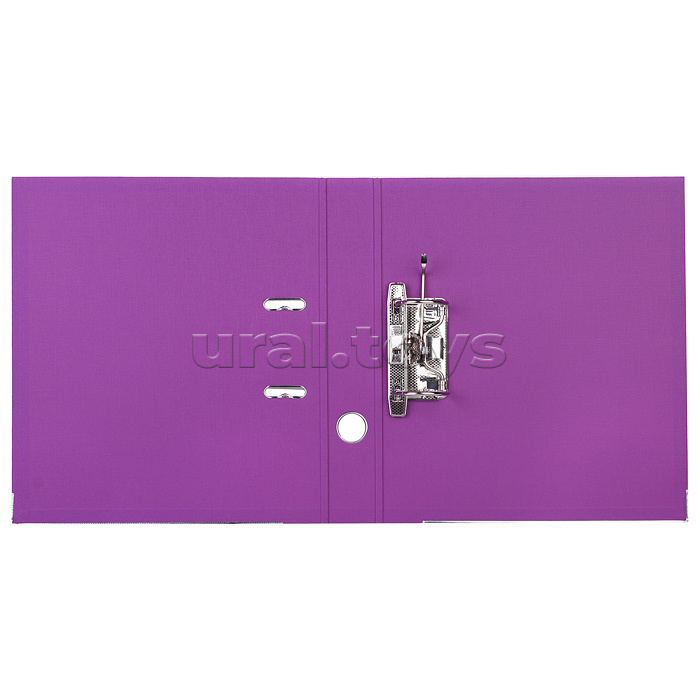 Папка с арочным механизмом A4 50 мм PP двусторонний разобранная, металлическая окантовка, запечатка форзаца, наварной карман с этикеткой, фиолетовая