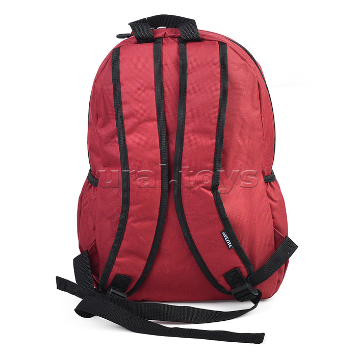 Рюкзак "Red" подростковый 40x29x17 см (14 л) 250 г, 1 отделение на молнии, 1 передний карман, 2 боковых кармана, красный